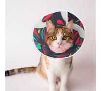 Custom Pet Cones - Unique Design Cat & Dog Cone, Collar for Post-Surgery Recovery, Adjustable Neck Pop Art Medium