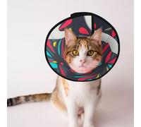 Custom Pet cones - Unique Design Cat & Dog Cone, Collar for Post-Surgery Recovery, Adjustable Neck Pop art S