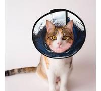 Custom Pet cones - Unique Design Cat & Dog Cone, Collar for Post-Surgery Recovery, Adjustable Neck Portraits of cartoon animals S