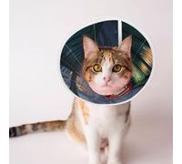 Custom Pet Cones - Unique Design Cat & Dog Cone, Collar for Post-Surgery Recovery, Adjustable Neck Red Telephone Booths on The Streets of London Large