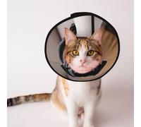 Custom Pet cones - Unique Design Cat & Dog Cone, Collar for Post-Surgery Recovery, Adjustable Neck Sad Pug Sofa L