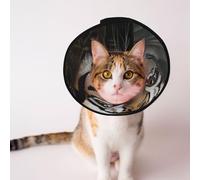 Custom Pet cones - Unique Design Cat & Dog Cone, Collar for Post-Surgery Recovery, Adjustable Neck Sad Tiger L