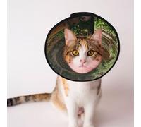 Custom Pet cones - Unique Design Cat & Dog Cone, Collar for Post-Surgery Recovery, Adjustable Neck Secret Garden M