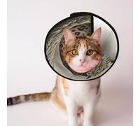 Custom Pet cones - Unique Design Cat & Dog Cone, Collar for Post-Surgery Recovery, Adjustable Neck Spotted Tiger S