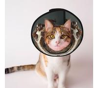 Custom Pet cones - Unique Design Cat & Dog Cone, Collar for Post-Surgery Recovery, Adjustable Neck Steampunk Clockwork M