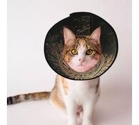Custom Pet cones - Unique Design Cat & Dog Cone, Collar for Post-Surgery Recovery, Adjustable Neck Texture of iron arc gate M