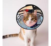 Custom Pet cones - Unique Design Cat & Dog Cone, Collar for Post-Surgery Recovery, Adjustable Neck The bird of surrealism S