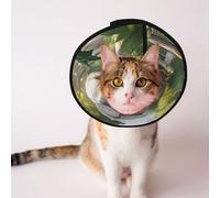 Custom Pet cones - Unique Design Cat & Dog Cone, Collar for Post-Surgery Recovery, Adjustable Neck The Elephant in Utopia S