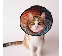 Custom Pet cones - Unique Design Cat & Dog Cone, Collar for Post-Surgery Recovery, Adjustable Neck Three-dimensional block L
