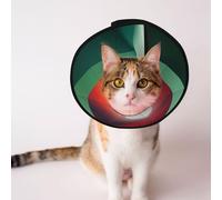 Custom Pet cones - Unique Design Cat & Dog Cone, Collar for Post-Surgery Recovery, Adjustable Neck Wolf under the Moonlight S