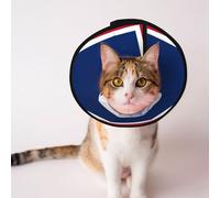 Custom Pet cones - Unique Design Cat & Dog Cone, Collar for Post-Surgery Recovery, Adjustable Neck Wyoming State Flag M