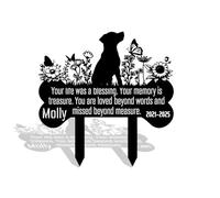 Custom Pet Grave Markers Dog, Custom Pet Metal Memorial Garden Stake, Pet Metal Memorial Garden Stake, Garden Stakes Plaque Pet Headstone Garden Memorial Graves, Dog Memorial Gifts for Loss of Dog