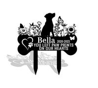 Custom Pet Grave Markers Dog, Custom Pet Metal Memorial Garden Stake, Pet Metal Memorial Garden Stake, Garden Stakes Plaque Pet Headstone Garden Memorial Graves, Dog Memorial Gifts for Loss of Dog