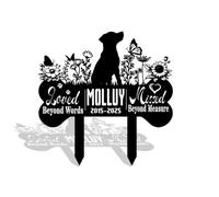 Custom Pet Grave Markers Dog, Custom Pet Metal Memorial Garden Stake, Pet Metal Memorial Garden Stake, Garden Stakes Plaque Pet Headstone Garden Memorial Graves, Dog Memorial Gifts for Loss of Dog