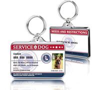 Custom Pet ID Card Tag - Personalized Dog Identity Card Tag, Pet Identification Tags for Dogs and Cats-Personalized Dog ID Tag for Most Collar (Service Dog A)