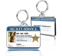 Custom Pet ID Card Tag - Personalized Dog Identity Card Tag, Pet Identification Tags for Dogs and Cats-Personalized Dog ID Tag for Most Collar (Secret Service)