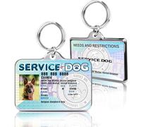Custom Pet ID Card Tag - Personalized Dog Identity Card Tag, Pet Identification Tags for Dogs and Cats-Personalized Dog ID Tag for Most Collar (Service Dog B)