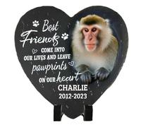 Custom Pet Memorial Stone, Personalized Pet Grave Marker Tombstone Plaque for Dogs Cats and All Pets, Sympathy Keepsake for Pet Loss, Garden or Indoor Display