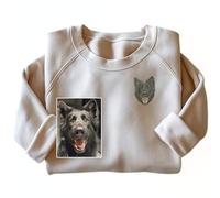 Custom Pet Portrait Embroidered Sweatshirt, Add your pet embroidered sweatshirt,
