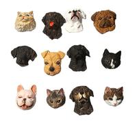 Custom Pet Portrait Fridge Magnet - Handmade Plaster Sculpture With Strong Magnetic Base - Personalised Dog, Cat & Animal Figurine For Home, Office & Gifts