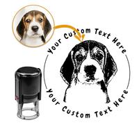 Custom Pet Portrait Stamp, Personalized Cat Dog Face Self Inking Rubber Stamper Customized Inked Stamp Pet Memorial Gift Gift Idea for Pet Lover Christmas Valentine's Day Gift