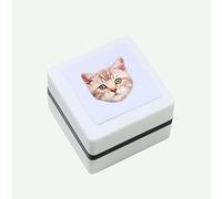 Custom Pet Stamp Self Inking- Gifts for Pet Lover,Custom Pet Stamp,Custom Pet Portrait Stamp,Personalised Stamp,Personalised Ink Stamp (White,Simple Model 1)
