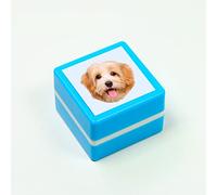 Custom Pet Stamp Self Inking- Gifts for Pet Lover,Custom Pet Stamp,Custom Pet Portrait Stamp,Personalised Stamp,Personalised Ink Stamp (Blue,Simple Model 1)