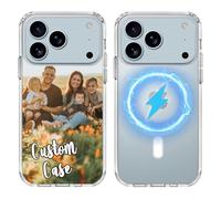 Custom Phone Case for iPhone 17 Pro Max with Photo Name,Compatible with MagSafe, Personalized Picture Text Classic Hybrid Magnetic Cover for Apple 6.9”, Military Standard, Drop Protection