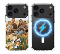 Custom Phone Case for iPhone 17 Pro with Photo Name, Compatible with MagSafe, Personalized Picture Text Classic Hybrid Magnetic Cover for Apple 6.3”, Military Standard, Drop Protection