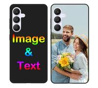 Custom Phone Case for Samsung Galaxy S25 FE 5G Personalized Photo Text Phone Case Customized Picture Anti-Scratch Protective Soft Rubber Cover Present for Birthday Xmas Friends Family Black