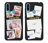 Custom Phone Case for ZTE Blade A7 2020,Multi-Picture Collages Personalized Photo Customized Text Four-Corner Airbag Shockproof Drop-Proof Soft Clear Ultra Candy Protective Cover Xmas Gift Family