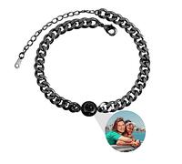Custom Photo Bracelet for Men, Personalized photo Bracelet Personalized photo Cuban chain with Pictures inside Custom Picture Bracelet for Couple