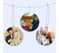 Custom Photo Car Air Freshener, Personalized Double Sided Photo Decorative Hanging Ornament, Suitable for Car Wardrobe Bathroom Bedroom, Valentine's Day Birthday Christmas Unique Gifts