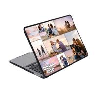 Custom Photo Case Compatible with MacBook Air 13 Inch 2021 2020 2019 2018 Release M1 A2337 A2179 A1932, Personalized Collage Picture Logo Text Cover for Apple MBA 13",Hard Plastic Shell,Clear