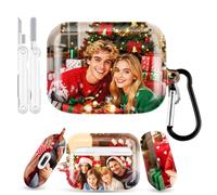 Custom Photo Case for AirPods Pro 3 (2025)/Pro 2/Pro, for Air Pods 4th/3rd/2nd/1st Gen with Carabiner Keychain & Cleaner Kit, Personalized Picture Name Text Plastic Hard PC Cover, Full-Wrap Glossy