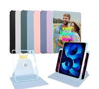 Custom Photo Case for iPad 10th 10.9 inch (2022) Model A2696 A2777 A2757 A3162 Degree Rotate Stand Personalized Picture Text Name Logo Cover Customized Auto Wake/Sleep Protective TPU Shell