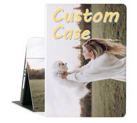 Custom Photo Case for iPad A16 2025 6/7/8/9/10 th Pad Pro 11 12 in M4 Air M4 2026 3rd/4th/5th mini,Microfiber Lining Smart Auto Sleep/Wake iPad Personalized Picture Leather Soft TPU Cover Protective