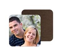 Custom Photo Coaster, Personalised Photo Gift, Glossy Wooden Drinks Coaster, Upload Own Photo - Square 9cm
