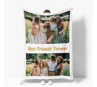 Custom Photo Collage Blanket, Personalized Blanket with Photos Text, Design Your Own Throw, Gift for Dad Mother Husband Wife on Christmas