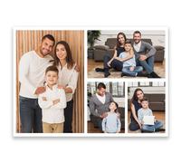 Custom Photo Collage Canvas Framed Wall Art Personalized Family Print Turn Your Photo into the Perfect Decor for Living Room or Kitchen Ready to Hang (Design 3, 8"x10", Wrapped Canvas)