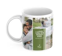 Custom Photo Collage Mug with Text - 5 Photos, Personalized Name for Mother's Day, Father's Day, Couples - Perfect for Secret Santa and Xmas Gifts