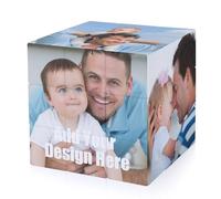 Custom Photo Cube, Personalized 3D Rotatable Cube Puzzle with 6 Pictures, for Kids Father Monther Boyfriend Birthday Christmas Photo Gifts