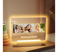Custom Photo Frame with Light for Mum,Personalised Mothers Day Gifts Customized Acrylic Plaque Picture Frame with Night Light Personalised Mum Photo Gifts