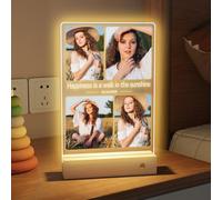 Custom Photo Frame with Light, Personalised Spotify Plaque Light Up Picture Frame Gifts for Women, Men, Girlfriend, Wife, Best Friends, Sister, Family, Mum, Dad, Baby