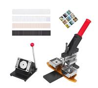 Custom Photo Fridge Magnet Maker Kit - 2.5x2.5in Badge Button Press Machine with Paper Cutter & 100 Acrylic Sets for Easy Crafting - Perfect for DIY Projects