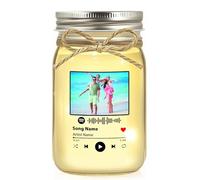 Custom Photo Jar Light Gift for Couples - Romantic LED Night Light for Boyfriend Girlfriend, Husband Wife - Valentine's Day, Birthday, or Christmas Home Decor