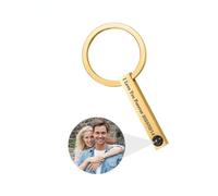 Custom Photo Keychain Personalized Memorial Heart Shape Key Ring Key Chain with Photos Engraved for Women Valentine’s Day Gifts Custom Heart Projection Photo Keychain (gold-4,1PCS)