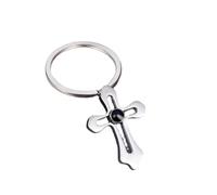 Custom Photo Keychain Personalized Memorial Heart Shape Key Ring Key Chain with Photos Engraved for Women Valentine’s Day Gifts Custom Heart Projection Photo Keychain (cross silver-5,1PCS)