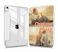 Custom Photo Leather Case Compatible with iPad 10th Generation 10.9 inch 2022 Model Code:A2696/A2757/A2777/A3162 iPad Customized Picture Personalized Image Trifold Stand Auto Wake/Sleep Cover Shell