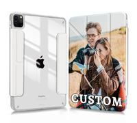 Custom Photo Leather Case Compatible with iPad Pro 5th Generation 12.9 inch 2021 Model Code:A2378/A2379/A2461/A2462 iPad Customized Picture Personalized Image Trifold Stand Auto Wake/Sleep Cover
